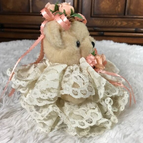 Vintage Bearly People Victorian Finely Dressed Mother and Daughter Bear Set - Picture 10 of 16